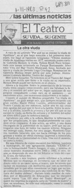 La otra viuda  [artículo] Mario Cánepa Guzmán.