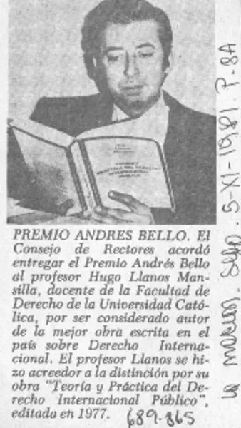 Premio Andrés Bello.  [artículo]