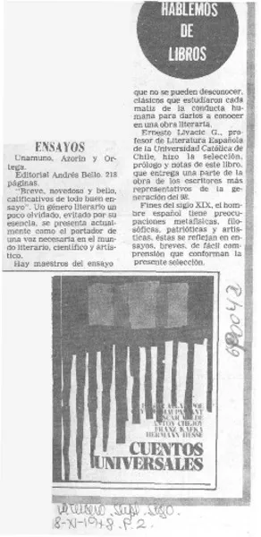 Ensayos.  [artículo]