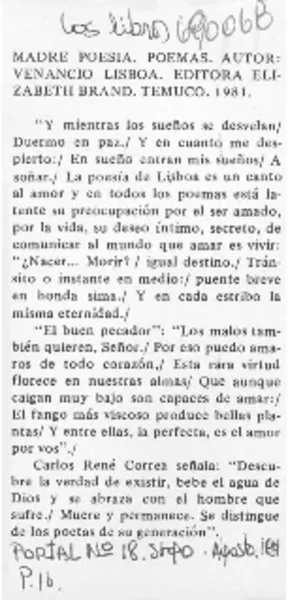 Madre poesía.  [artículo]