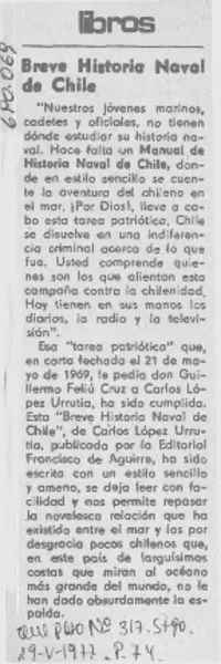 Breve historia naval de Chile.  [artículo]