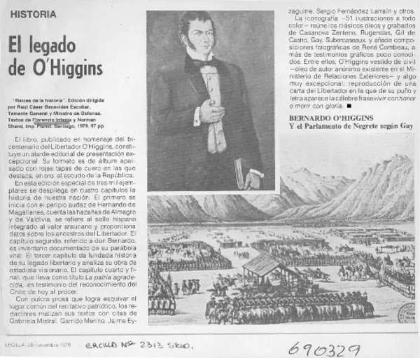 El legado de O'Higgins.  [artículo]