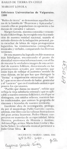 Bailes de tierra en Chile  [artículo] Eugenio García-Díaz.