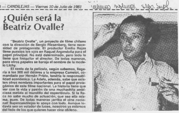 ¿Quién será la Beatriz Ovalle?  [artículo]