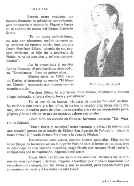 Siluetas  [artículo] Carlos René Ibacache.