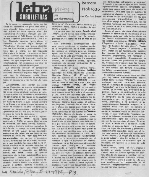 Retrato hablado  [artículo] Luis Iñigo Madrigal.
