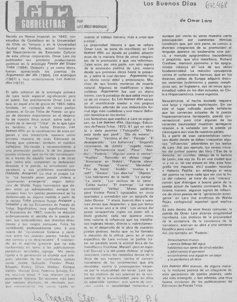 Los buenos días  [artículo] Luis Iñigo Madrigal.
