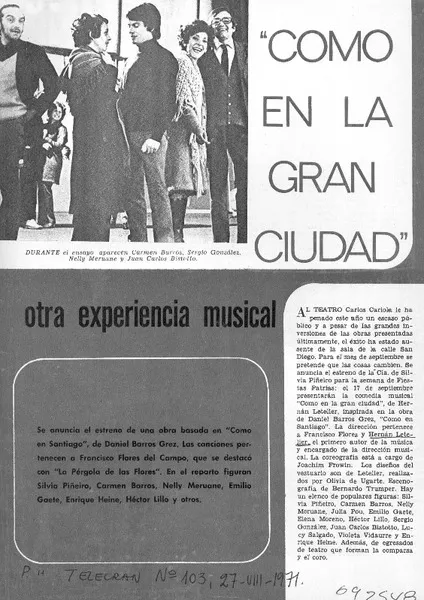 Como en la gran ciudad".  [artículo]