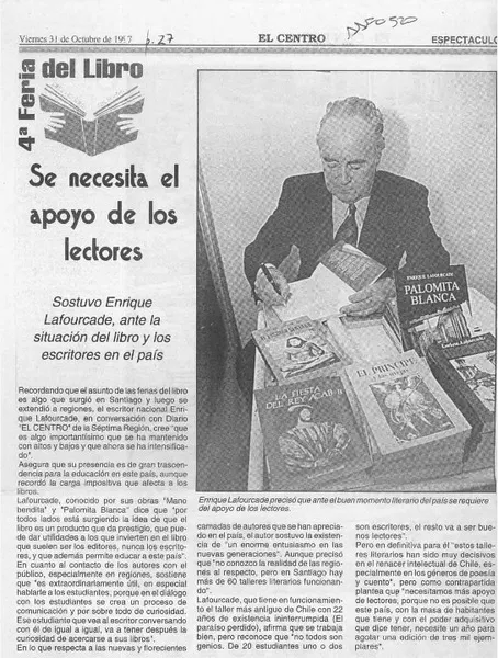 Se necesita el apoyo de los lectores  [artículo].