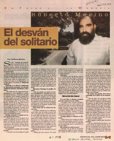 El desván del solitario  [artículo] Cinthya Rimsky.