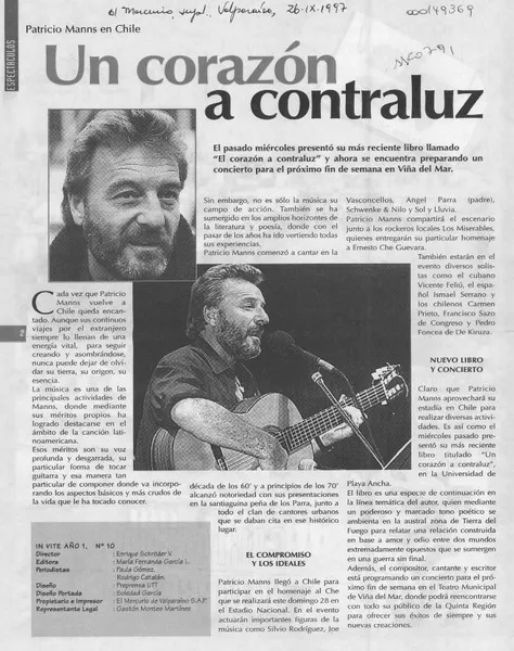 Un Corazón a contraluz  [artículo].