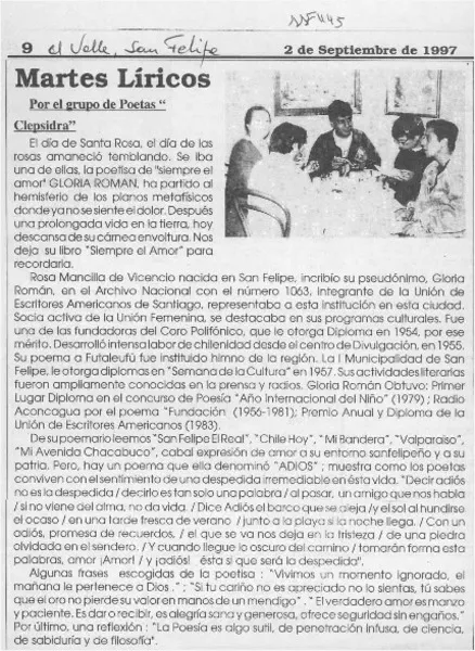 Martes líricos  [artículo].
