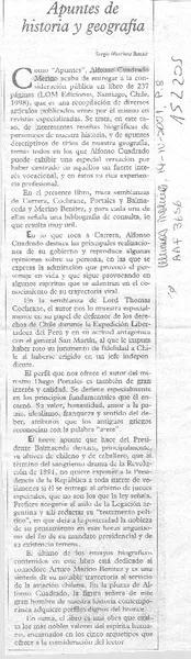 Apuntes de historia y geografía  [artículo] Sergio Martínez Baeza.