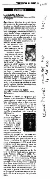 La Amigdalitis de Tarzán  [artículo].