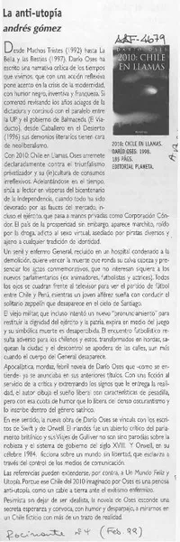 La anti-utopía  [artículo] Andrés Gómez.
