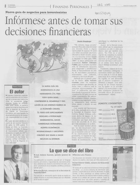 Infórmese antes de tomar sus decisiones financieras  [artículo] Daniela Strassburger.