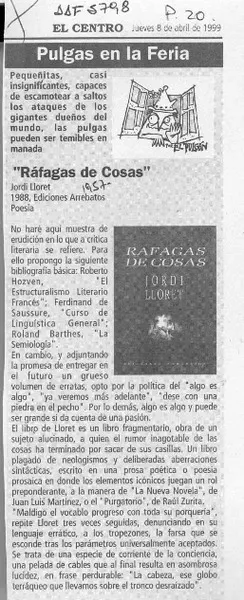 "Ráfagas de cosas"  [artículo].