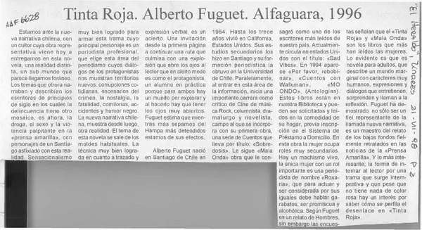 Tinta Roja. Alberto Fuguet  [artículo].