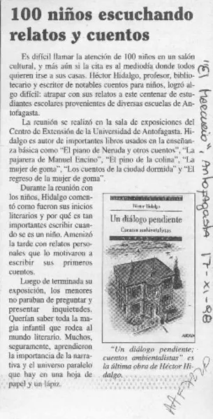 100 niños escuchando relatos y cuentos  [artículo]