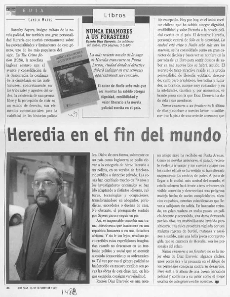 Heredia en el fin del mundo  [artículo] Camilo Marks.