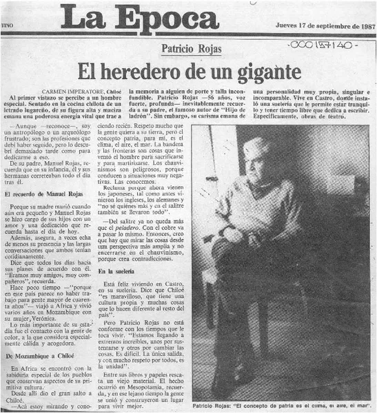 El heredero de un gigante  [artículo] Carmen Imperatore.