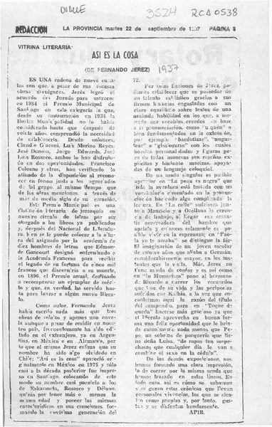 Así es la cosa  [artículo] Apir.