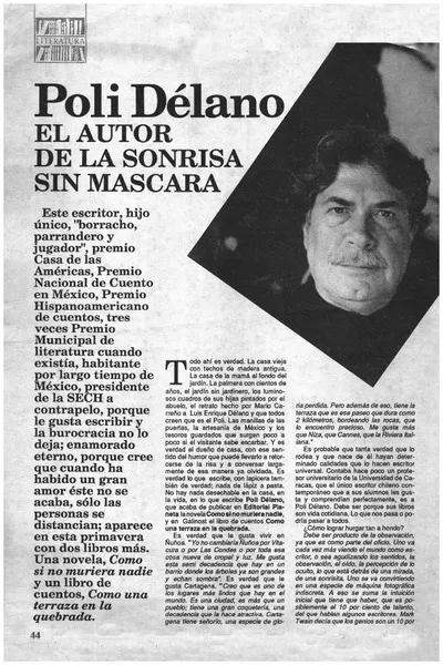 Poli Délano el autor de la sonrisa sin máscara  [artículo] Cecilia Allendes.