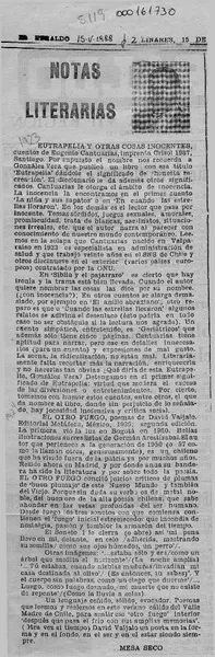 Notas literarias  [artículo] Mesa Seco.