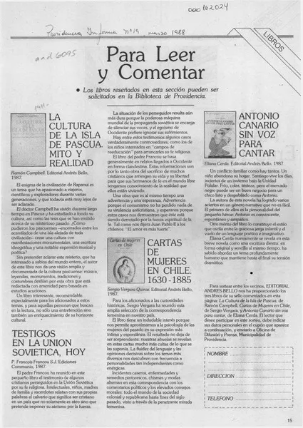 Para leer y comentar  [artículo].