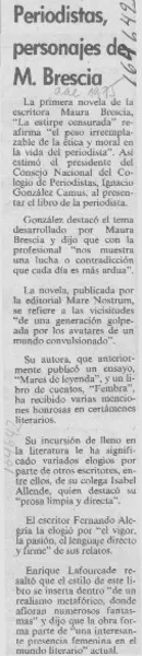 Periodistas, personajes de M. Brescia  [artículo].