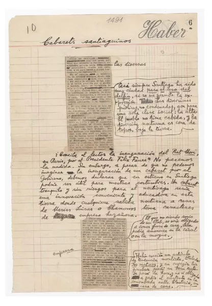 [Crónicas]  [manuscrito] Joaquín Edwards Bello.