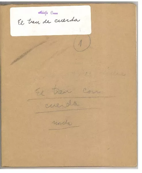 El tren de cuerda  [manuscrito] Adolfo Couve.