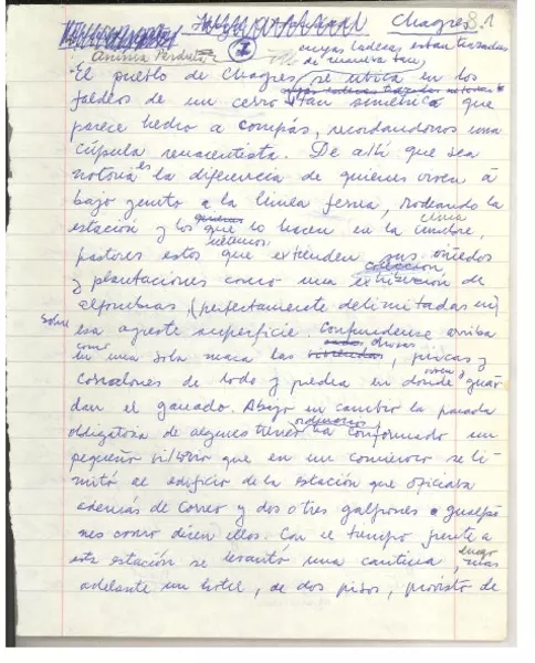 Chagres  [manuscrito] Adolfo Couve.
