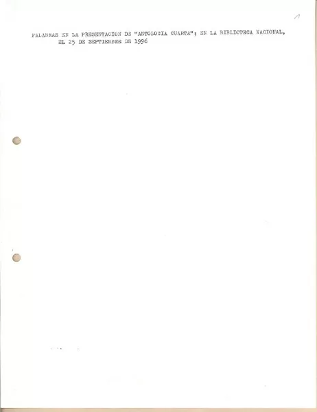 [Palabras en la presentación de un libro...]  [manuscrito] Miguel Arteche.