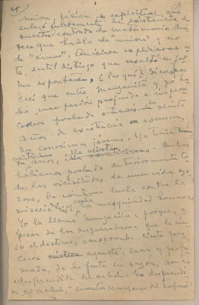 [Unión física y espiritual]  [manuscrito] Fernando Santiván.