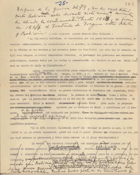 [Después de la guerra del 79...]  [manuscrito] Fernando Santiván.