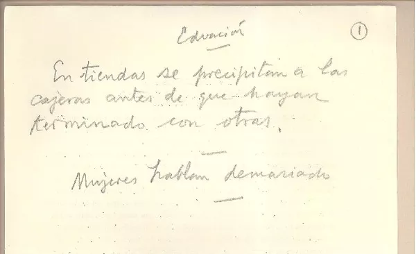 Educación  [manuscrito] Joaquín Edwards Bello.