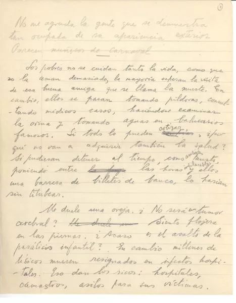 [No me agrada la gente...]  [manuscrito] Joaquín Edwards Bello.