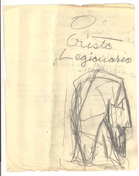 Cristo legionario  [original de arte] Juan Miguel Godoy (Yin Yin).