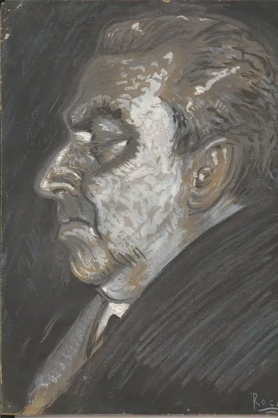 Pablo de Rokha  [dibujo] Francisco Huneeus Salas ; seudónimo: Roca.