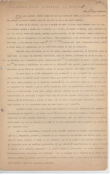 Laureles para aderezar la comida  [manuscrito] Augusto D'Halmar.