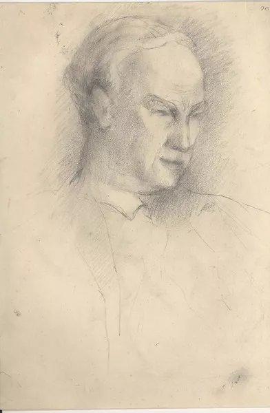 [Retrato de Augusto D'Halmar]  [original de arte] Ana Cortés.