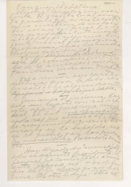 [Carta] 1953 marzo, New York, Estados Unidos [a] Sixtina Araya  [manuscrito] Gabriela Mistral.
