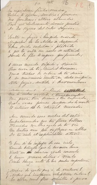 A la violeta  [manuscrito] Eusebio Lillo.