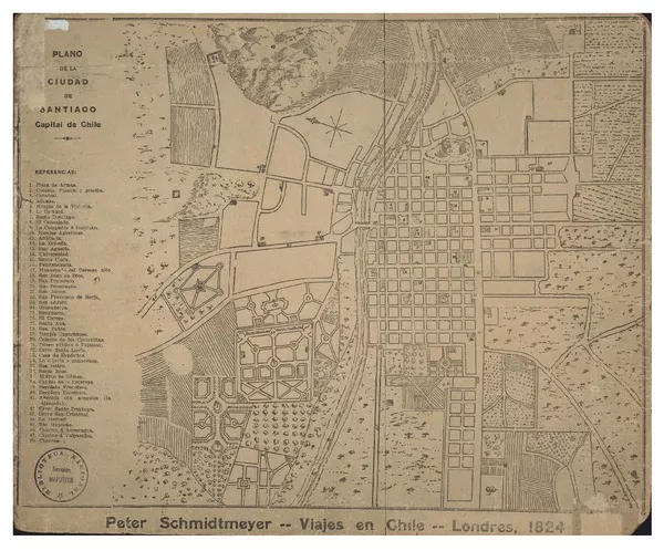 Plano de la ciudad de Santiago, capital de Chile  [material cartográfico]