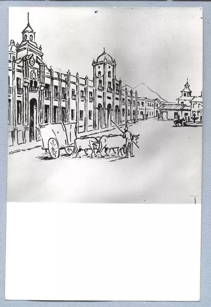 [Edificios del costado norte de la Plaza de Armas de Santiago]  [fotografía].