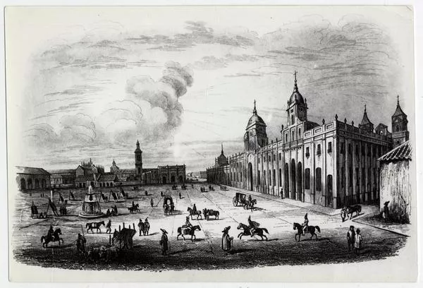 [Plaza de Armas de Santiago]  [fotografía].