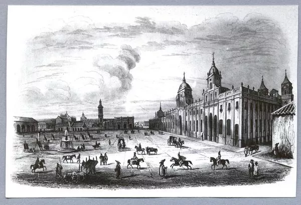 [Plaza de Armas de Santiago]  [fotografía].