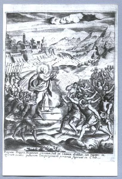 [Enfrentamiento de ejército español y mapuches]  [fotografía].