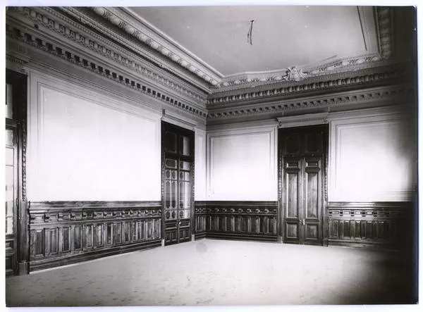 [Biblioteca Nacional 1923. Salones interiores, primer piso]  [fotografía].